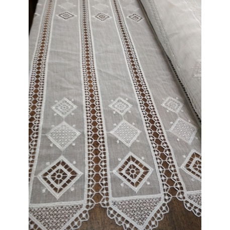 GENERICO Visillos blancos con diseño bordados 230x140cm